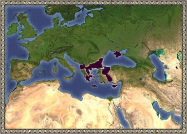 Map of Eastern Roman Empire in Medieval Total War 2, Stainless Steel Mod
